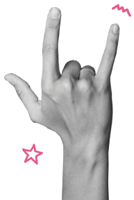 a hand doing a heavy metal sign